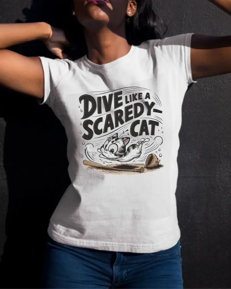 Dive Like Scaredy Cat Cotton Tshirt 3