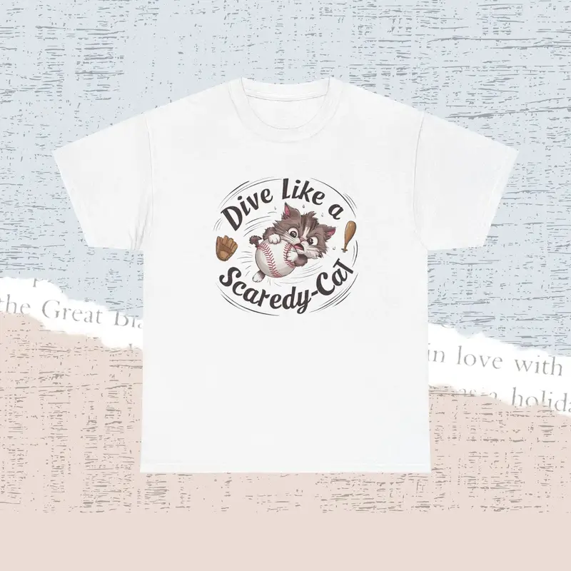 Dive Like Scaredy Cat Crewneck Cotton Tshirt 5