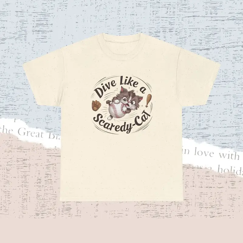 Dive Like Scaredy Cat Crewneck Cotton Tshirt 6