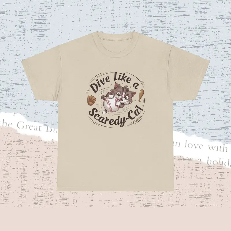 Dive Like Scaredy Cat Crewneck Cotton Tshirt 7