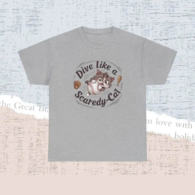 Dive Like Scaredy Cat Crewneck Cotton Tshirt 8