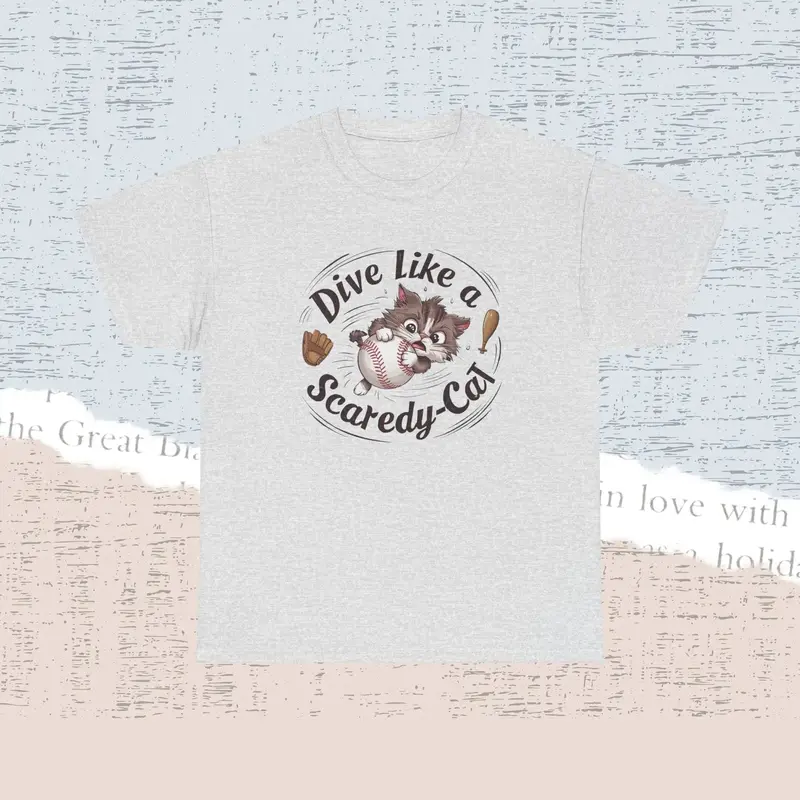 Dive Like Scaredy Cat Crewneck Cotton Tshirt 9