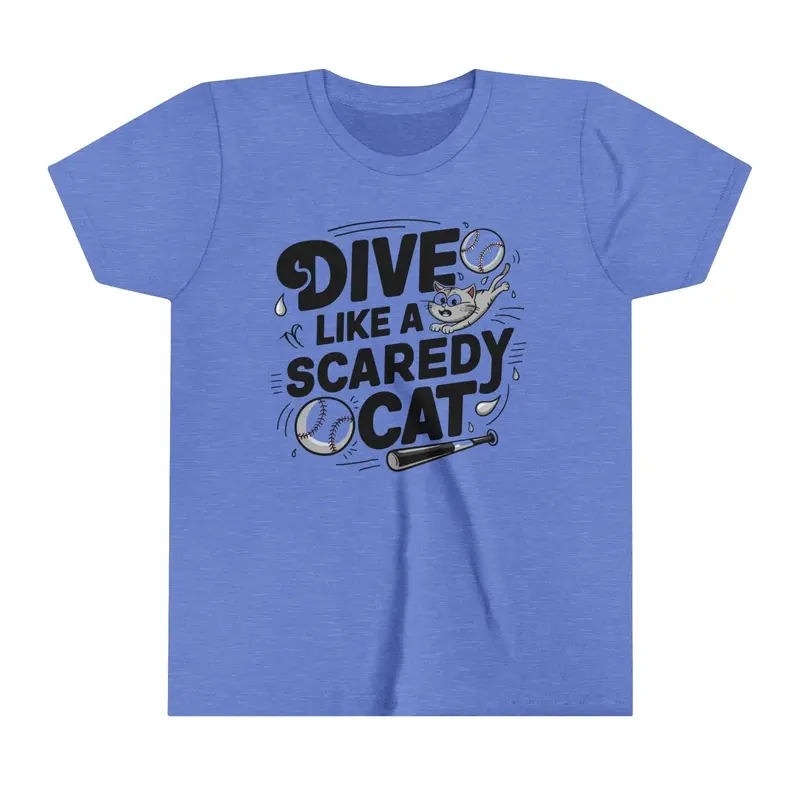 Dive Like Scaredy Cat Youth Heavy Cotton T-Shirt 10