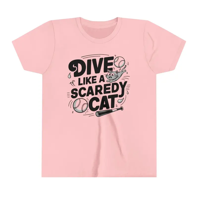 Dive Like Scaredy Cat Youth Heavy Cotton T-Shirt 10