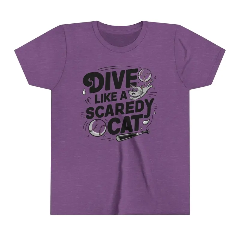 Dive Like Scaredy Cat Youth Heavy Cotton T-Shirt 12