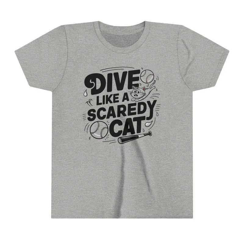 Dive Like Scaredy Cat Youth Heavy Cotton T-Shirt 8
