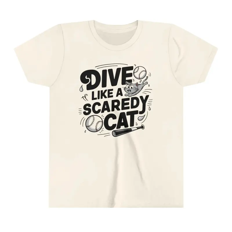 Dive Like Scaredy Cat Youth Heavy Cotton T-Shirt 8