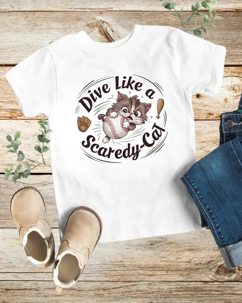 Dive Like Scaredy Kid Cotton T-Shirt 1