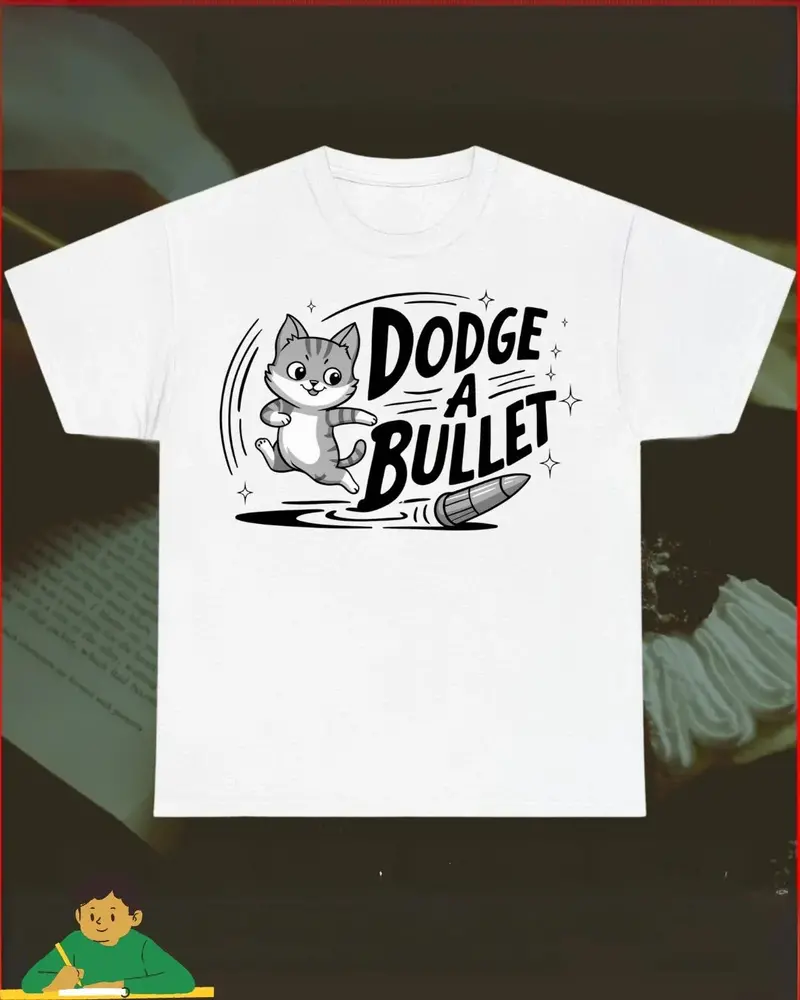 Dodge A Bullet Idiom Cotton T-Shirt 1