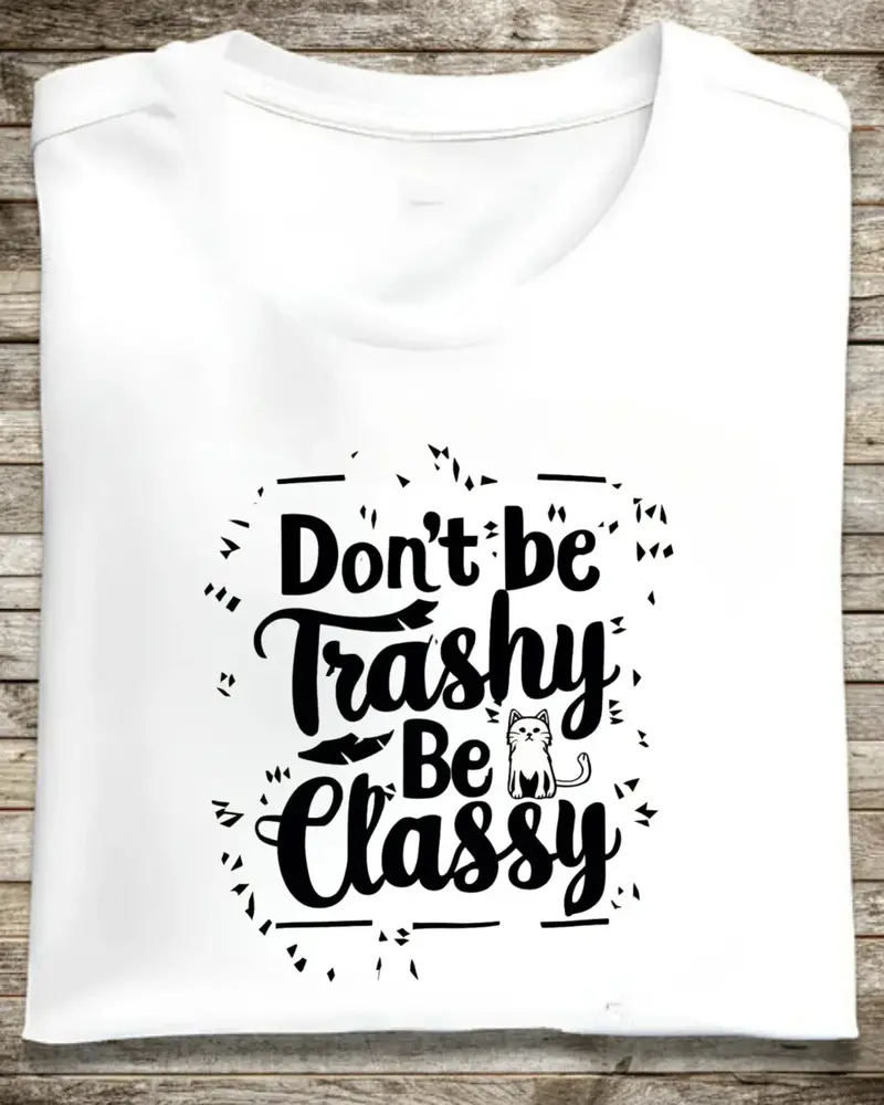 Don't Be Trashy Be Classy Cotton Tee 1