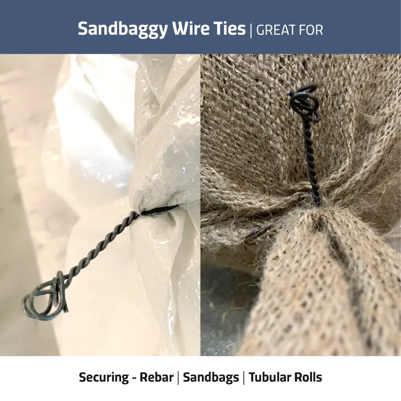 Double Loop Rebar Wire Ties - 3 Sizes Available: 6 - 18 Inch - 16 Gauge Steel 15