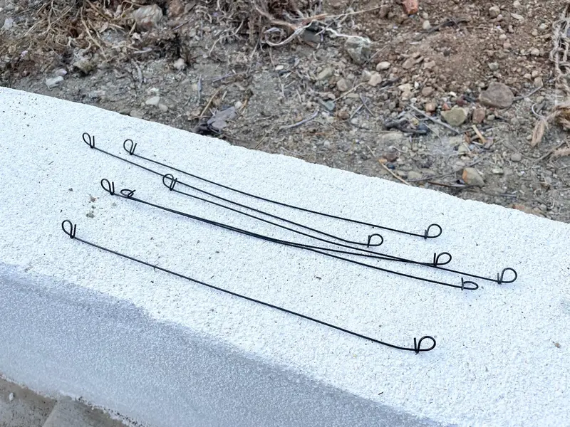 Double Loop Rebar Wire Ties - 3 Sizes Available: 6 - 18 Inch - 16 Gauge Steel 18