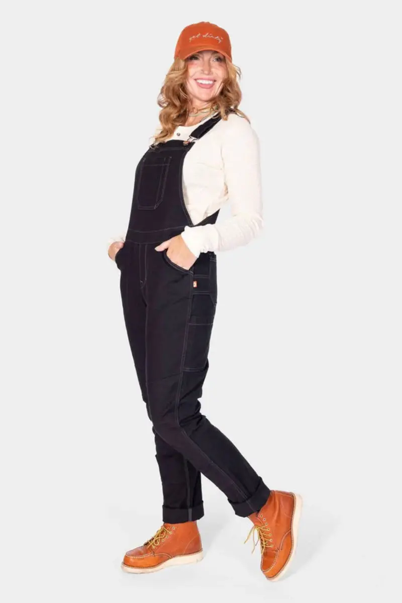 Dovetail Workwear Women's Go To Double-Knee Stretch Canvas Bib 1