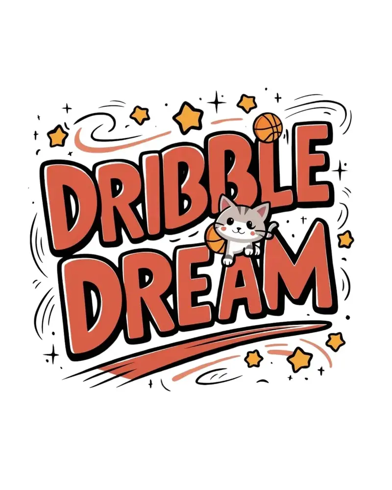 Dribble Dream Cotton Basketball Crew Neck Tee 2