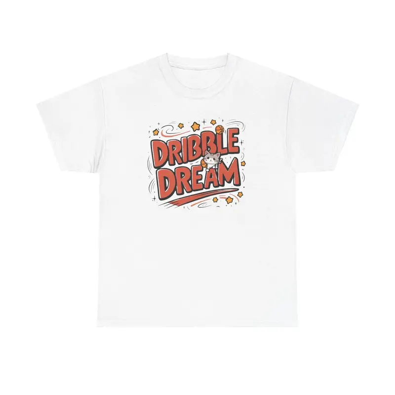 Dribble Dream Cotton Basketball Crew Neck Tee 5