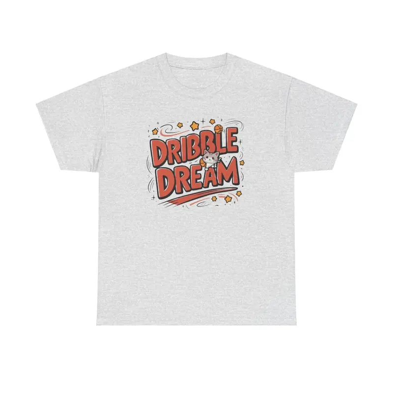 Dribble Dream Cotton Basketball Crew Neck Tee 7