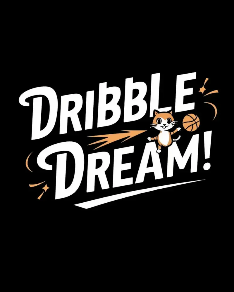 Dribble Dream Playing Basketball Cotton T-Shirt 2