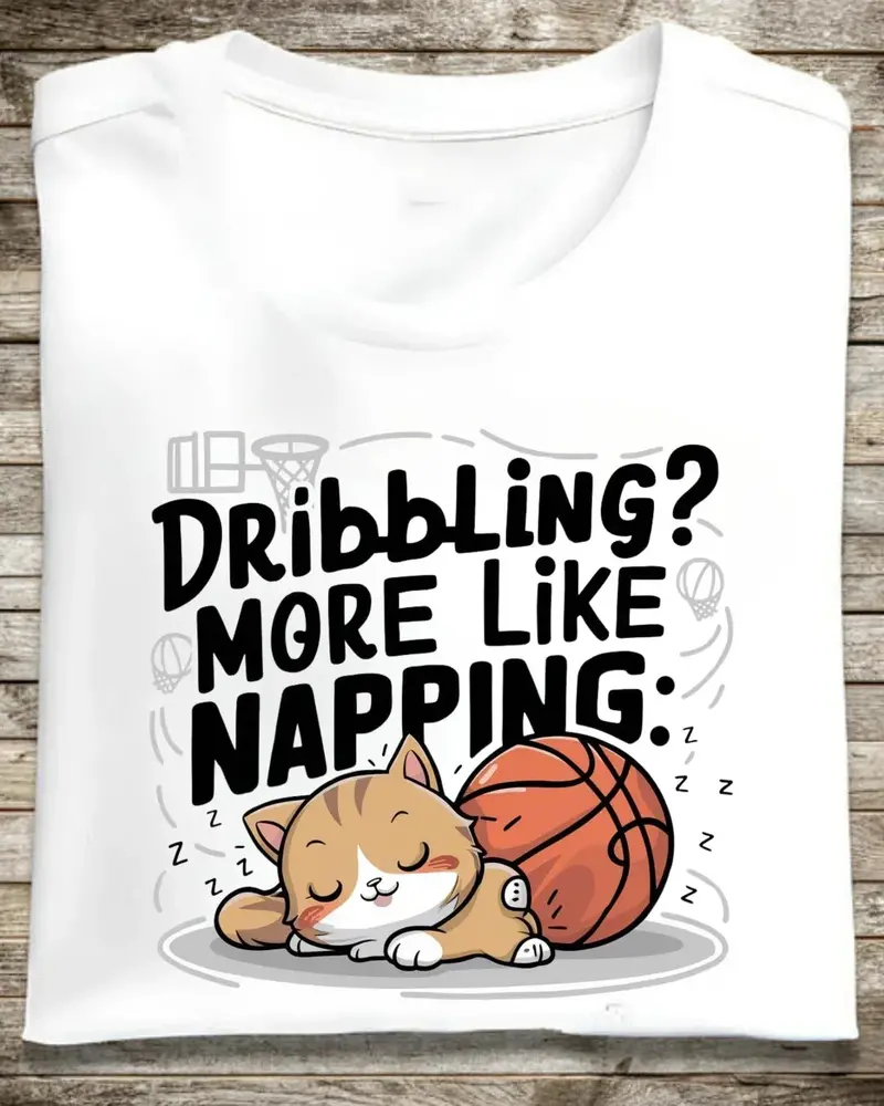 Dribble More Like Napping Basketball Tee 1