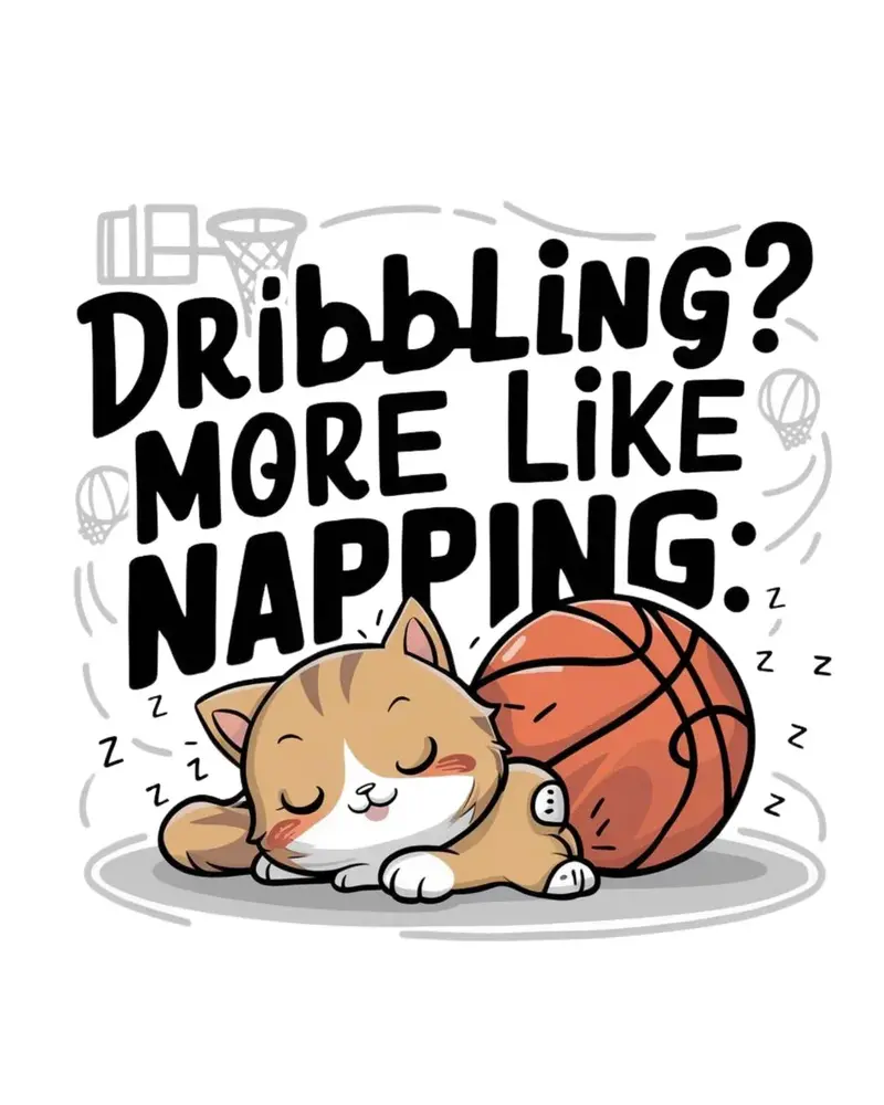 Dribble More Like Napping Basketball Tee 2