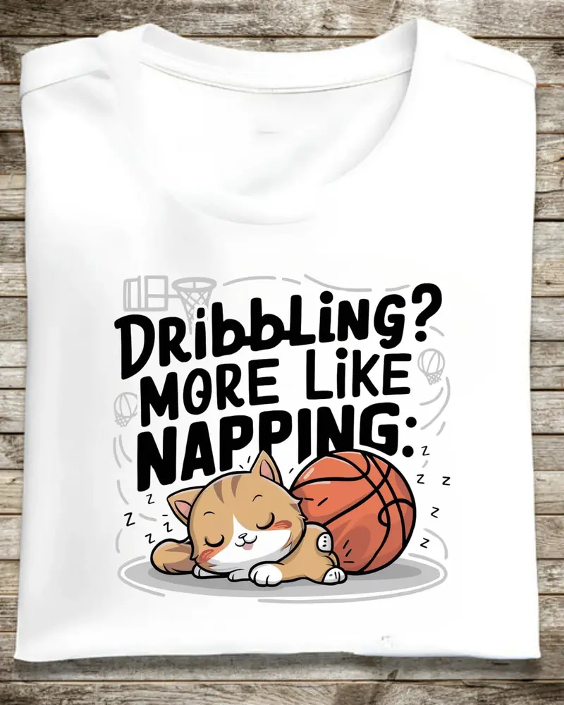 Dribble More Like Napping Cotton Tshirt 1