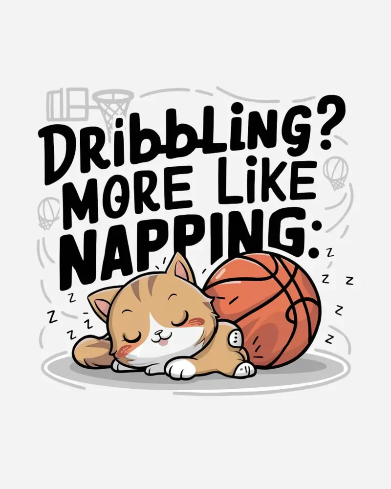 Dribble More Like Napping Cotton Tshirt 2