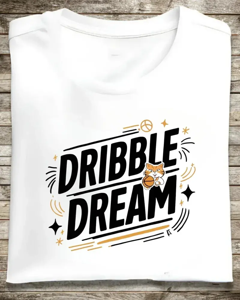 Dribbles Dream Basketball Cotton Tee 1