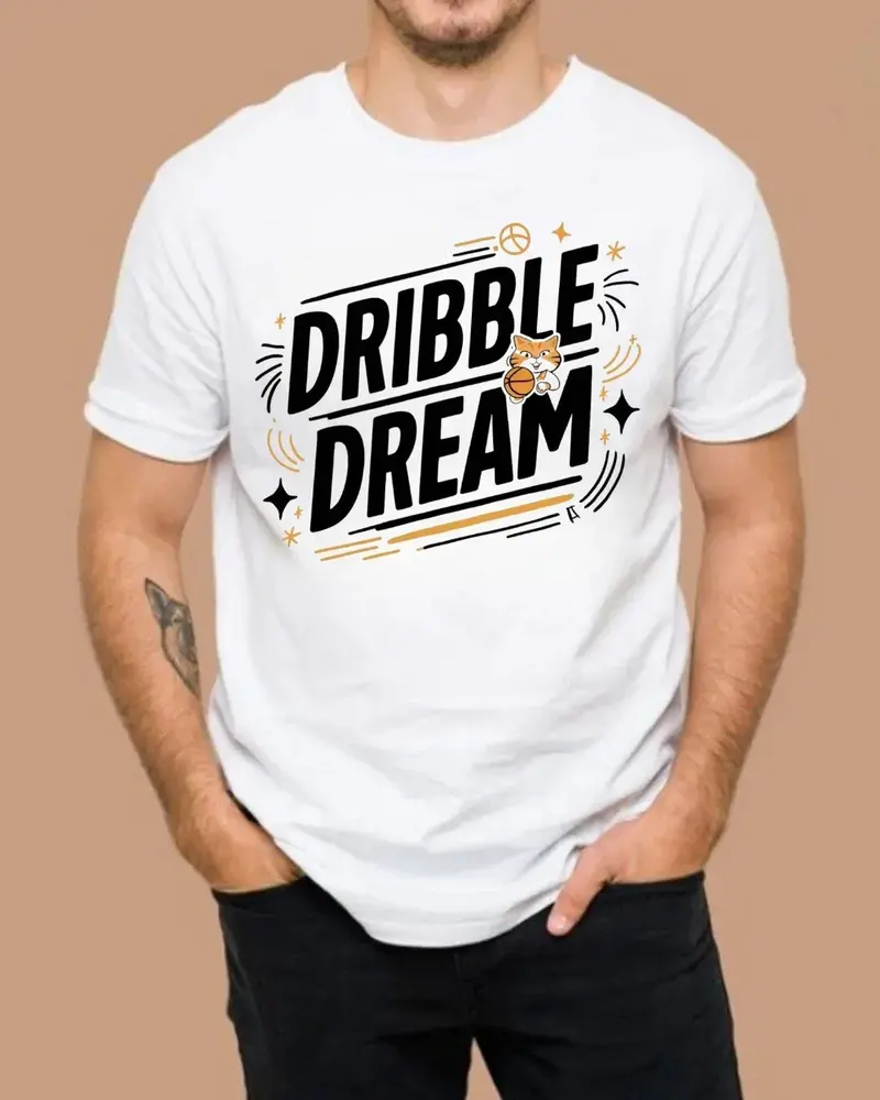 Dribbles Dream Basketball Cotton Tee 4