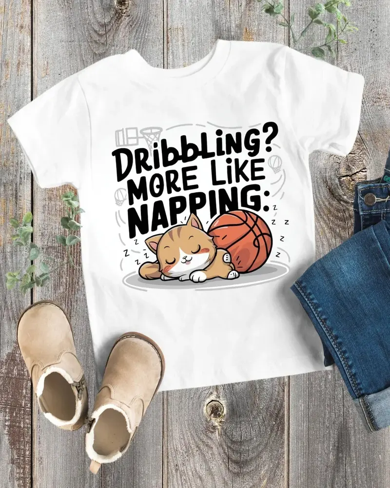 Dribbling More Like Napping Toddler Cotton T-Shirt 1