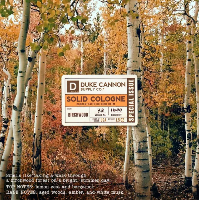 Duke Cannon Birchwood Solid Cologne 2