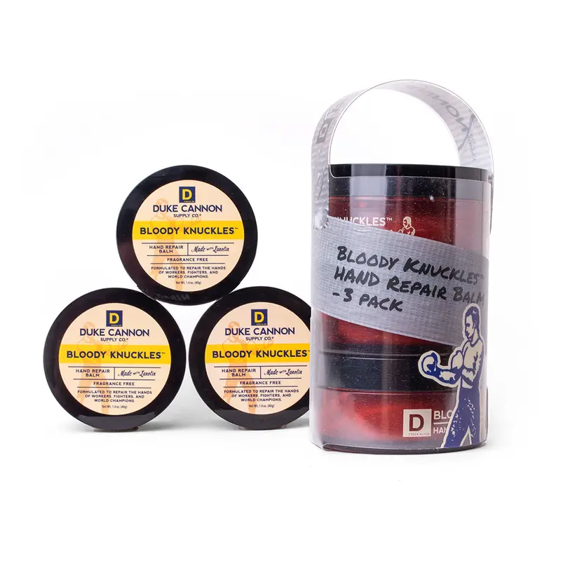 Duke Cannon Bloody Knuckles Hand Repair Balm 3-Pack Gift Set 1
