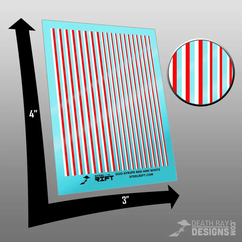 Duo-Stripe Red And White 1