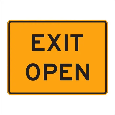 E5-2 Exit Open Sign 1