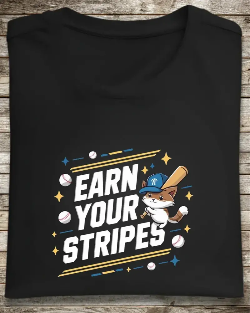 Earn Your Stripe Baseball Crew Neck Tee 1