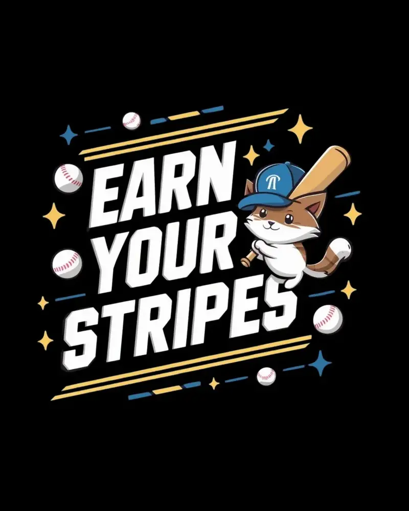 Earn Your Stripe Baseball Crew Neck Tee 2