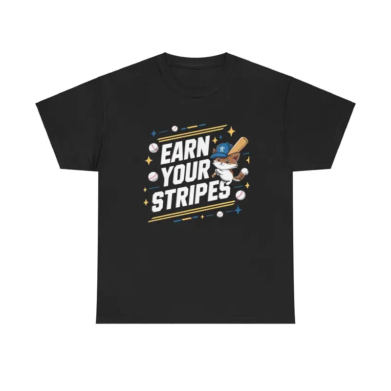 Earn Your Stripe Baseball Crew Neck Tee 5