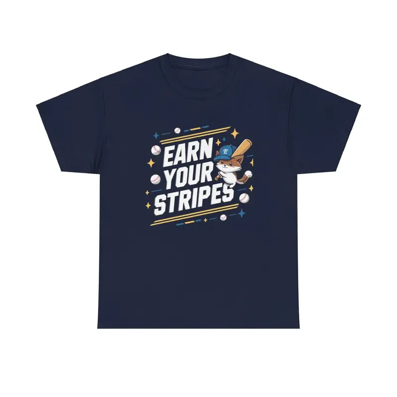 Earn Your Stripe Baseball Crew Neck Tee 7