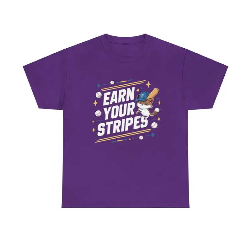 Earn Your Stripe Baseball Crew Neck Tee 8