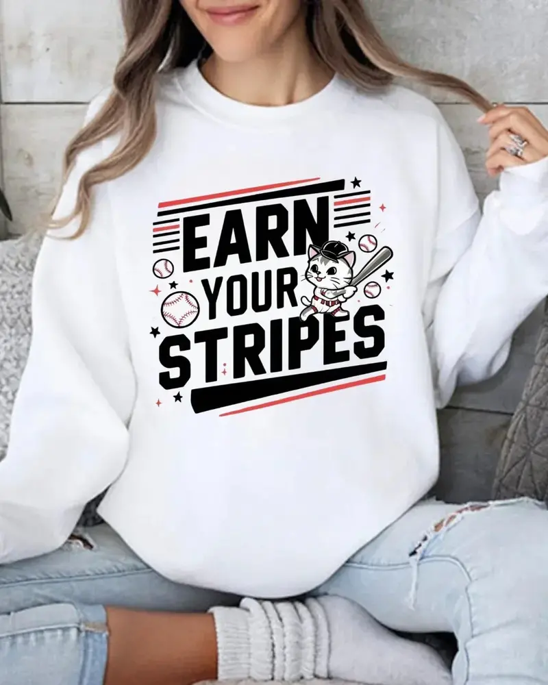 Earn Your Stripe Ultra Cotton Crewneck Sweatshirt 1