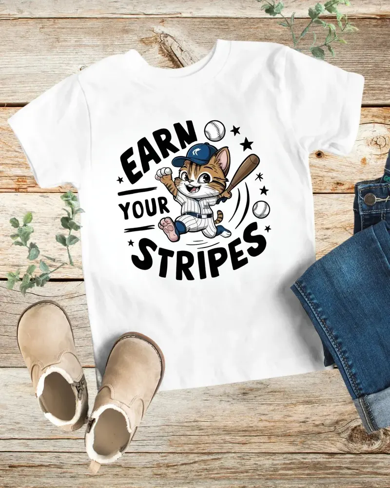 Earn Your Stripes Kid Cotton T-Shirt 1