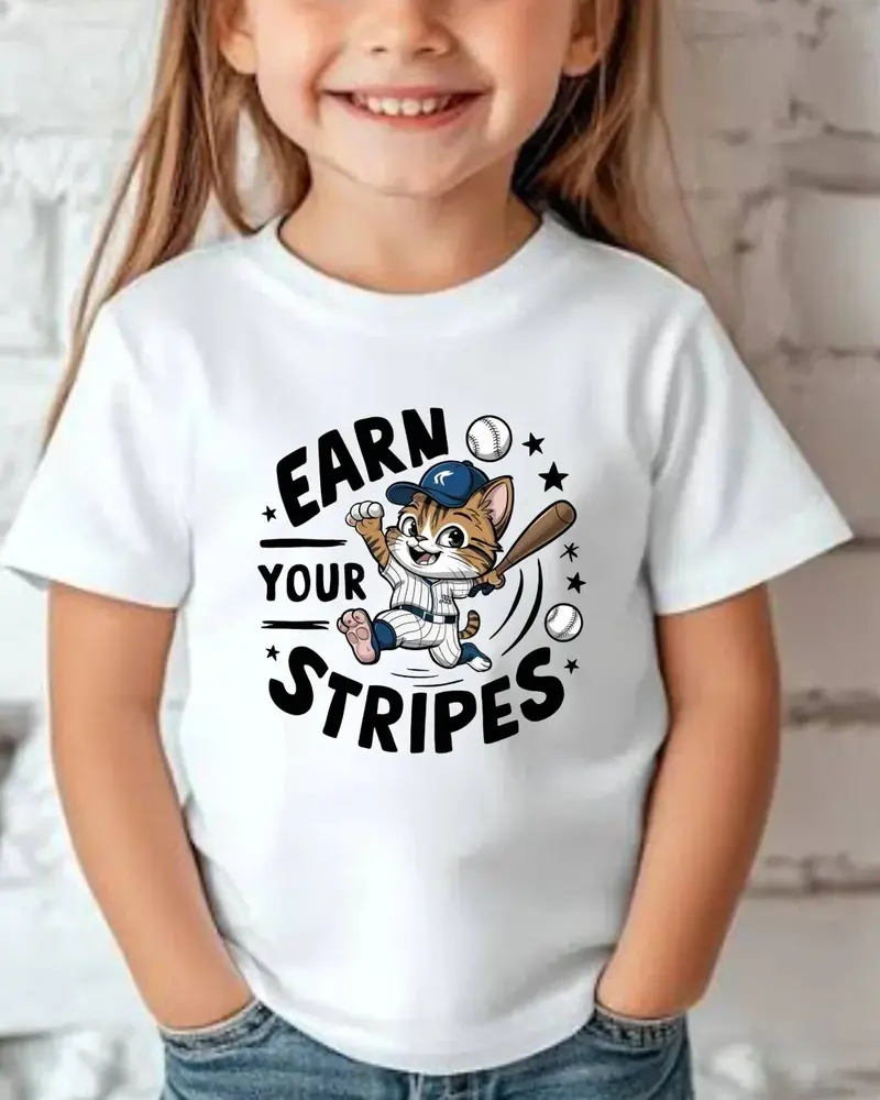 Earn Your Stripes Kid Cotton T-Shirt 3