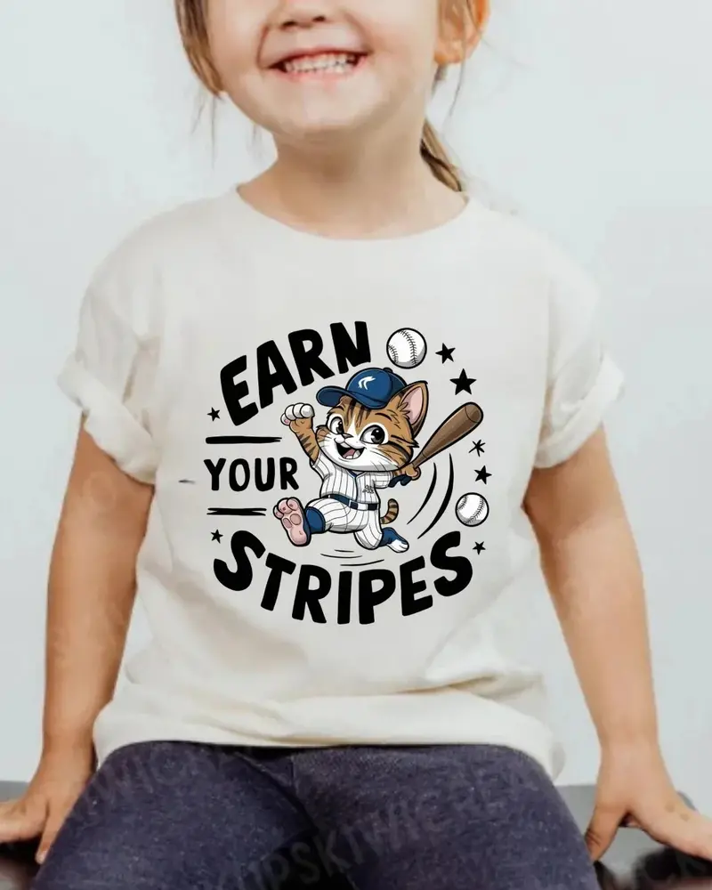 Earn Your Stripes Kid Cotton T-Shirt 5
