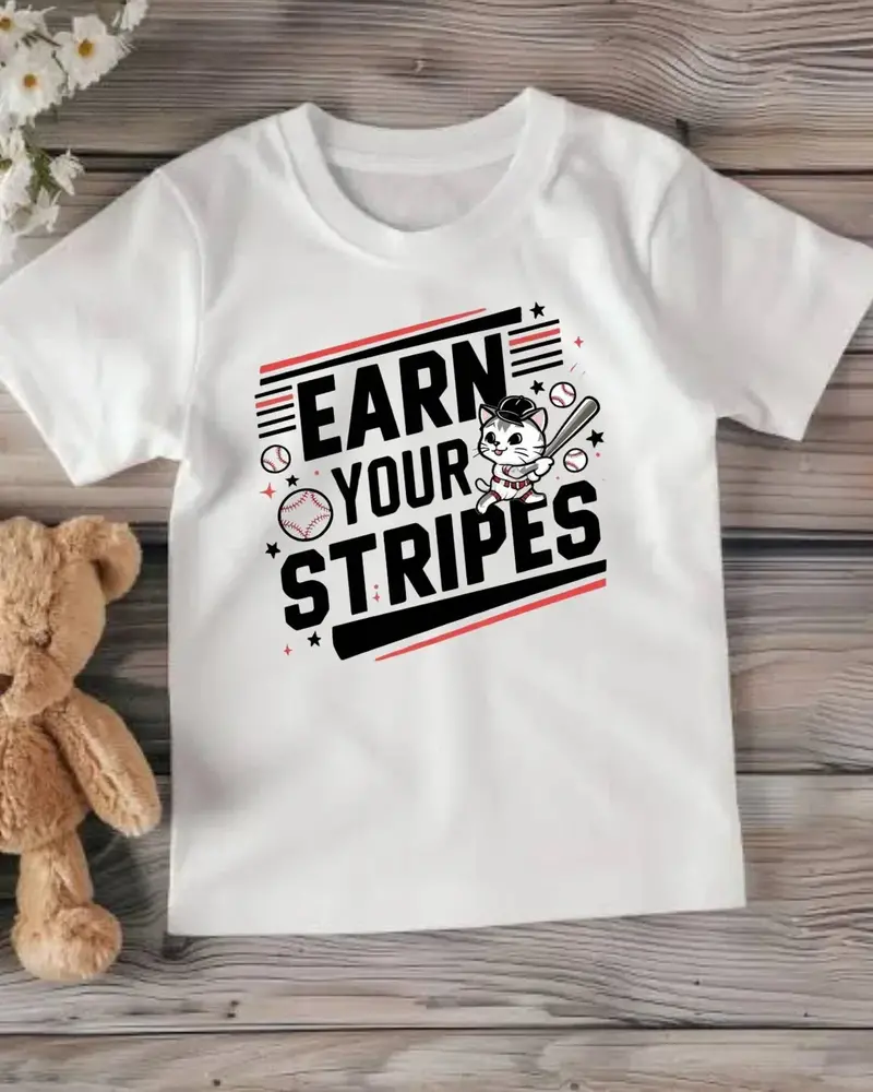 Earn Your Stripes Youth Heavy Cotton T-Shirt 1