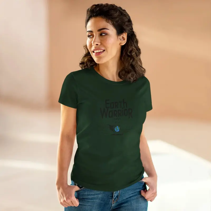 Earth Warrior Planet Women Cotton T-Shirt 20