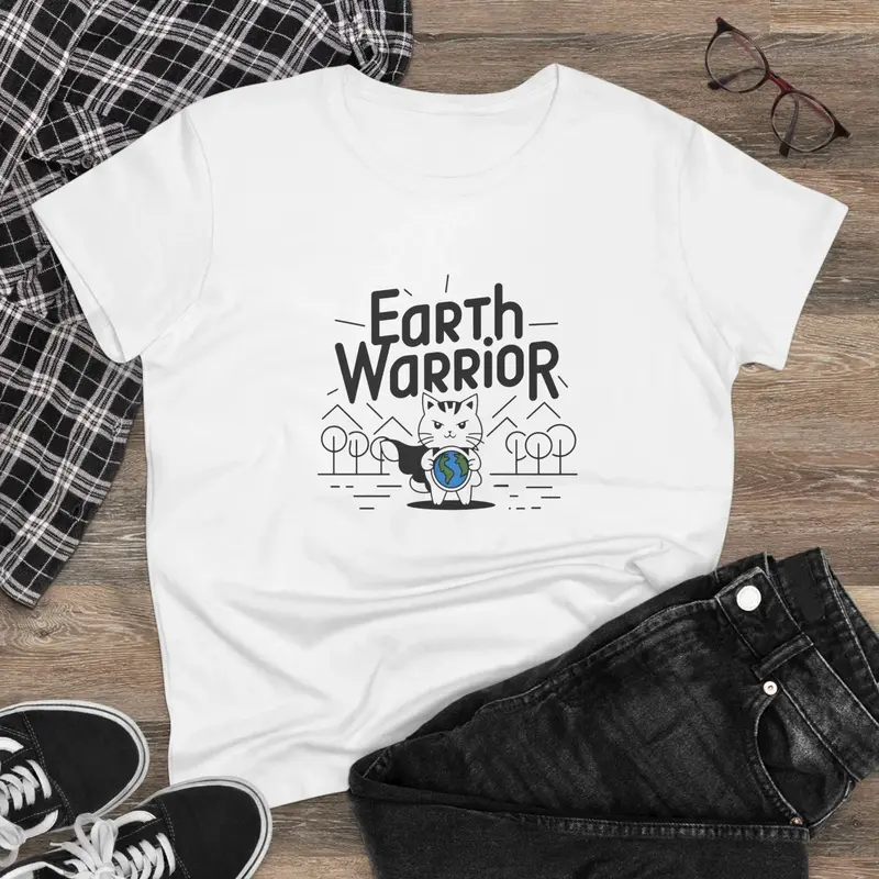 Earth Warrior Planet Women Cotton T-Shirt 3