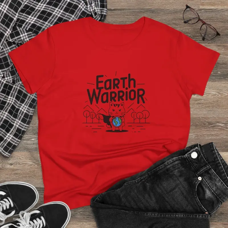 Earth Warrior Planet Women Cotton T-Shirt 4