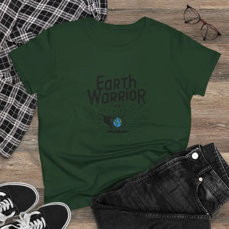 Earth Warrior Planet Women Cotton T-Shirt 7