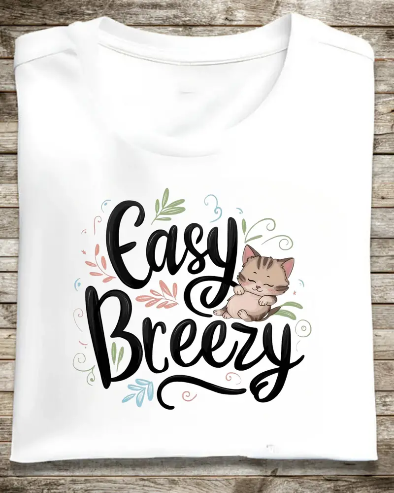 Easy Breezy Idiom Cotton Tshirt 1