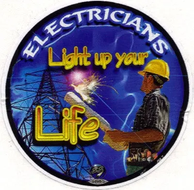 Electrician Premium Hard Hat Sticker #Bw3 1