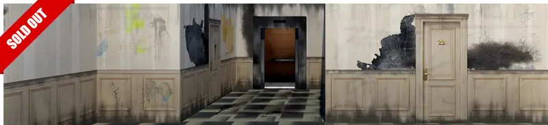 Elevator Hallway Pop-Up Diorama 1/12 1