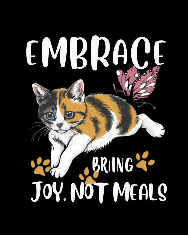 Embrace Bring Joy Not Food Cotton T-Shirt 2
